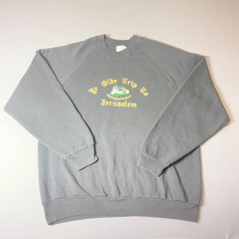 Vintage Screen Stars Ye Olde Trip‎ To Jerusalem Nottingham England Sweatshirt L